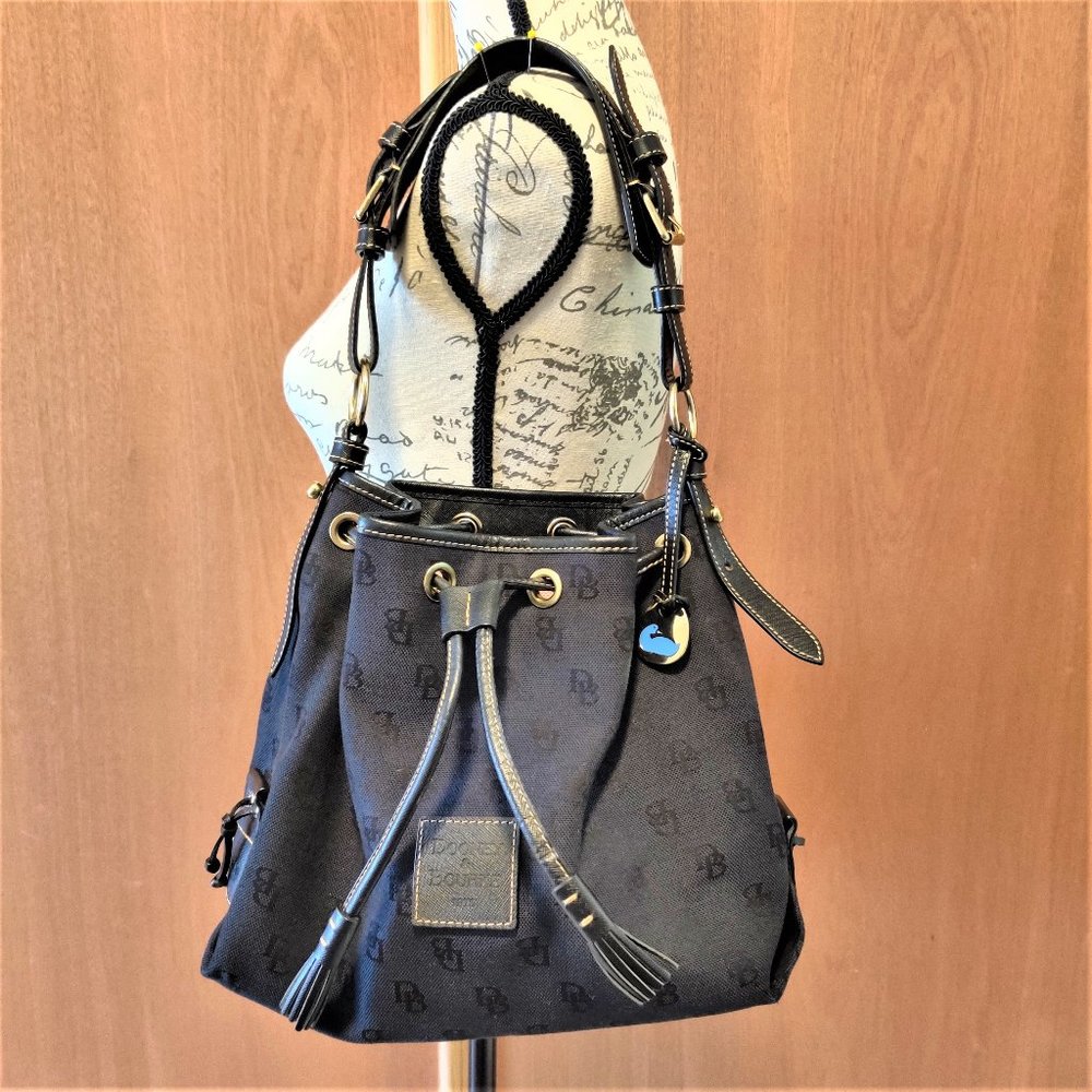 Dooney & Bourke Canvas Drawstring Shoulder Bag - image 1